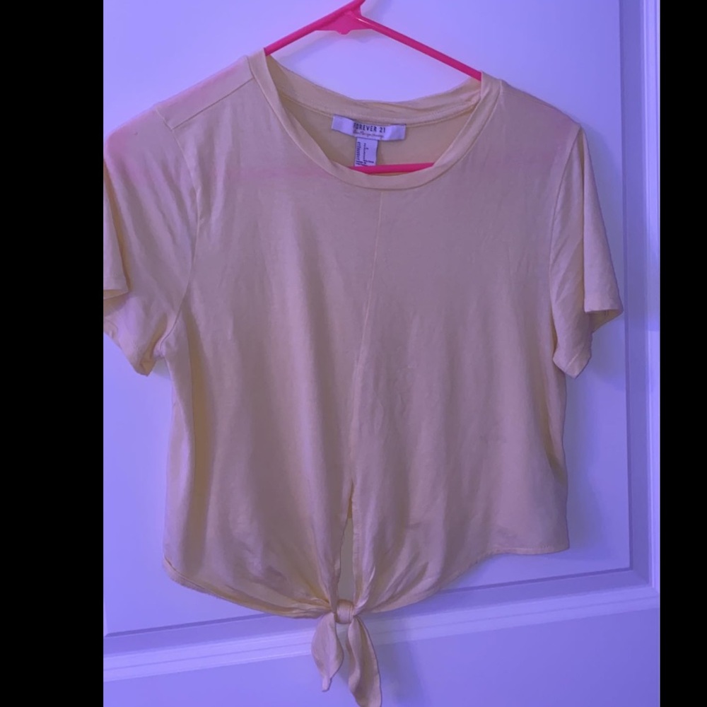 forever 21 yellow crop top